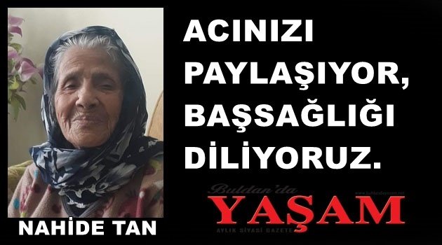 14 ARALIK 2018 - ÇAYBAŞI MAHALLESİ - NAHİDE TAN