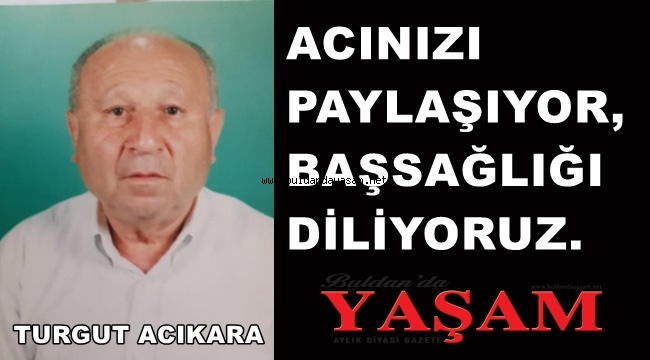 3 HAZİRAN 2019 - KURTULUŞ MAHALLESİ - TURGUT ACIKARA