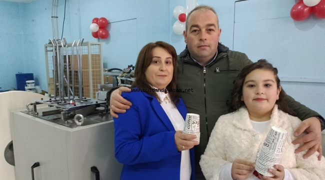KÂĞIT BARDAK FABRİKASI TÖRENLE AÇILDI