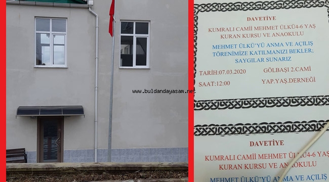KURAN KURSU VE ANAOKULU TÖRENLE AÇILACAK