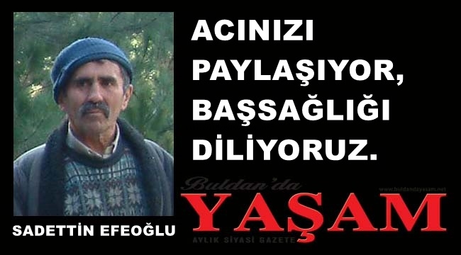 26 NİSAN 2020 - YEŞİLDERE MAHALLESİ - SADETTİN EFEOĞLU