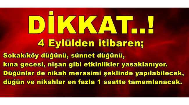 YENİ YASAKLAR GELİYOR