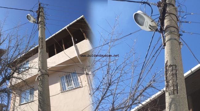 PATLAK DİREK TEHLİKE SAÇIYOR