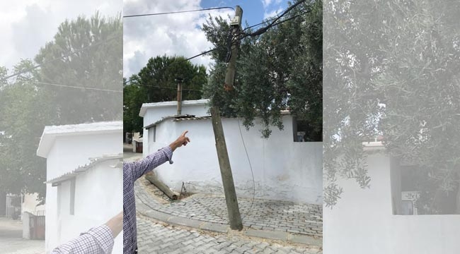 Kırık direk tehlike saçıyor
