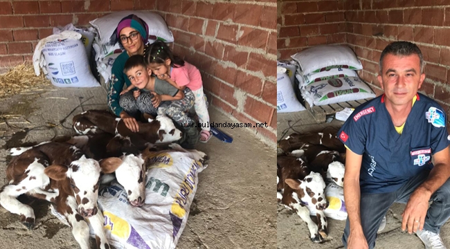 KEZBAN ÜÇÜZ DOĞURDU, SEVİNDİRDİ