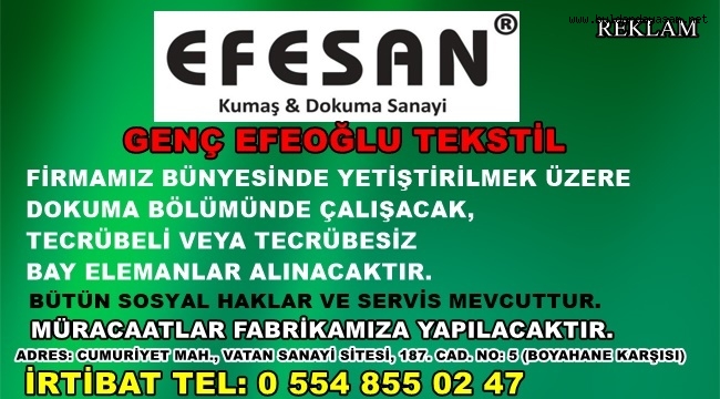 EFESAN ELEMANLAR ARIYOR