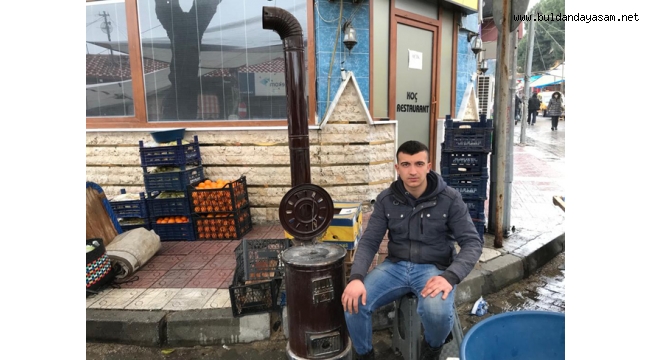 PAZARCI ÇAREYİ SOBADA BULDU