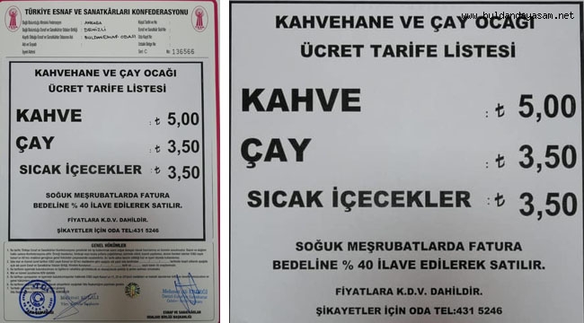 ÇAY VE KAHVEYE ZAM GELDİ.