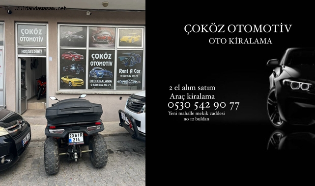 ÇOKÖZ OTOMOTİV & OTO KİRALAMA HİZMETE GİRDİ