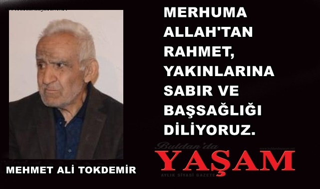 16 TEMMUZ 2024 – MEHMET ALİ TOKDEMİR