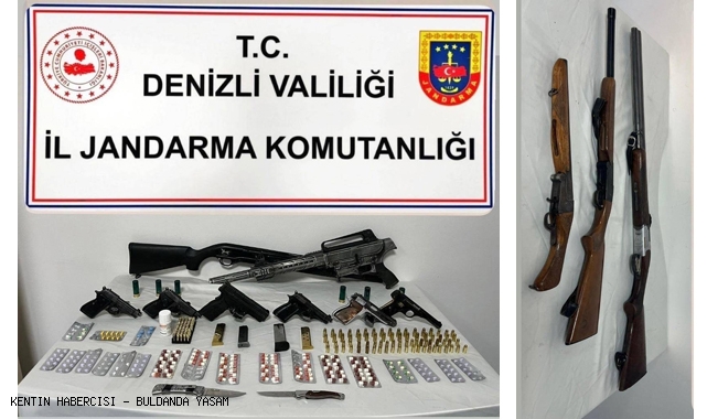 BULDAN'DA ÇOK SAYIDA SİLAHLA YAKALANAN 6 ŞÜPHELİ GÖZALTINA ALINDI.