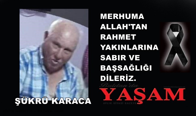 2 MAYIS 2025 – ŞÜKRÜ KARACA