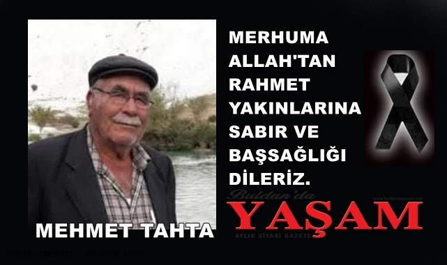 3 MAYIS 2025 – MEHMET TAHTA