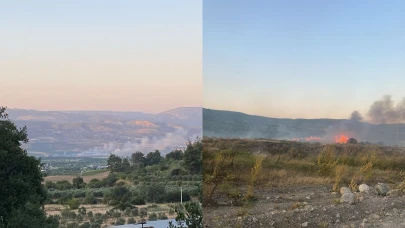 OTLUK ALANDA ÇIKAN YANGINA HIZLA MÜDAHALE EDİLDİ