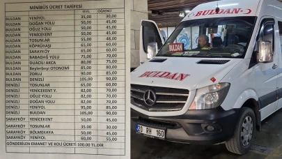 MİNİBÜS ÜCRETLERİ GÜNCELLENDİ