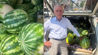 YERLİ PİJAMALI KARPUZ PAZARA GELDİ