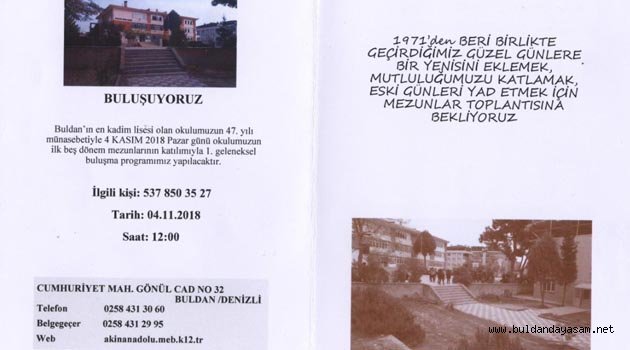 AKIN LİSESİ MEZUNLARI BULUŞUYOR