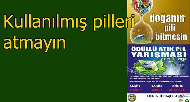 BELEDİYEDEN ATIK PİL TOPLAMA YARIŞMASI