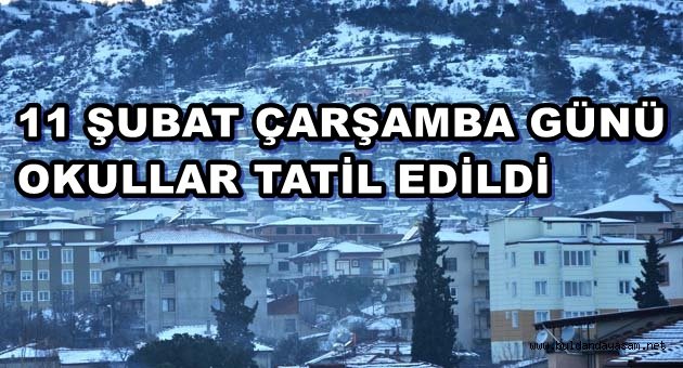 ÇARŞAMBA GÜNÜ OKULLARA KAR TATİLİ GELDİ.