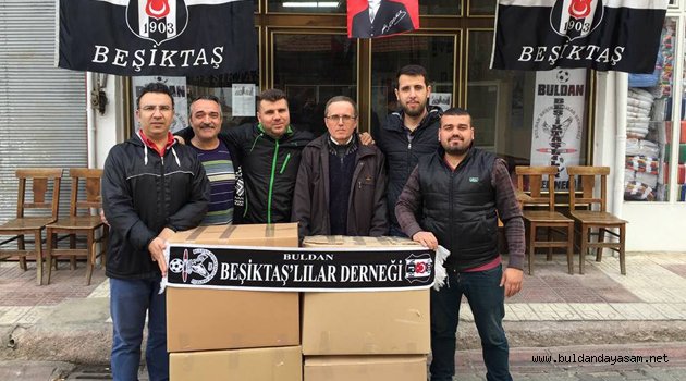 TOPLANAN YARDIM MALZEMELERİ GÖNDERİLDİ.