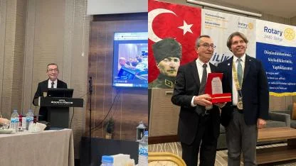 BÜYÜK USTAYA BİR ÖDÜLDE ROTARY KULÜBÜNDEN