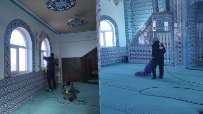 BÜYÜKŞEHİR CAMİLERİ TEMİZLEDİ