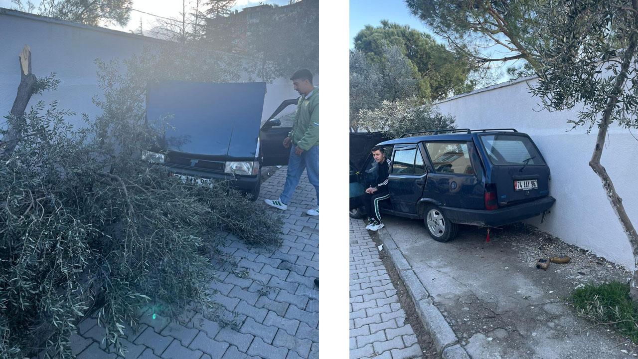HIZINI ALAMADI, AĞACA ÇARPARAK DURABİLDİ