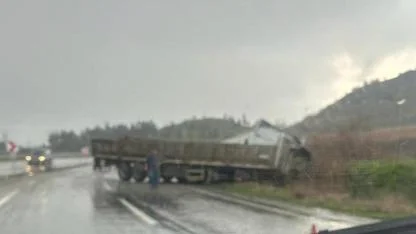 TIR ÜZÜM BAĞINA GİRDİ