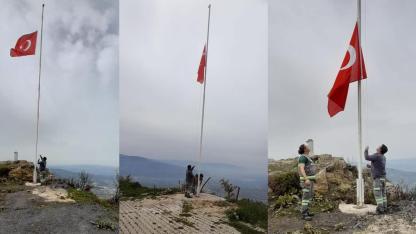 45 MAHALLE BAYRAKLARLA DONATILIYOR