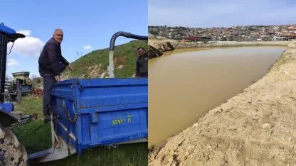 GÖLET DOLDU, ÇİFTÇİNİN YÜZÜ GÜLDÜ