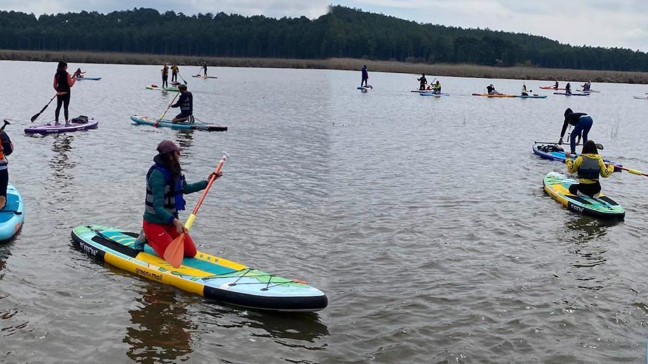 YAYLA GÖLÜNDE KANOLAR GEZDİ
