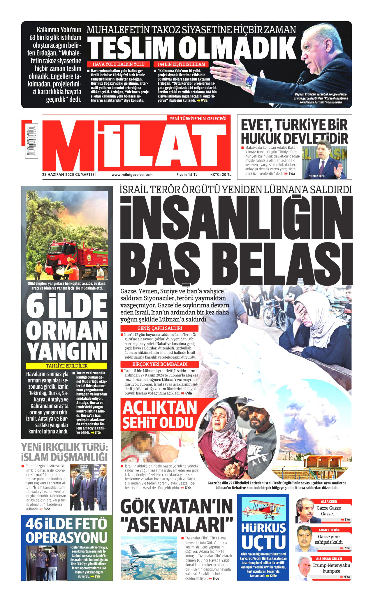 MİLAT Gazete Manşeti
