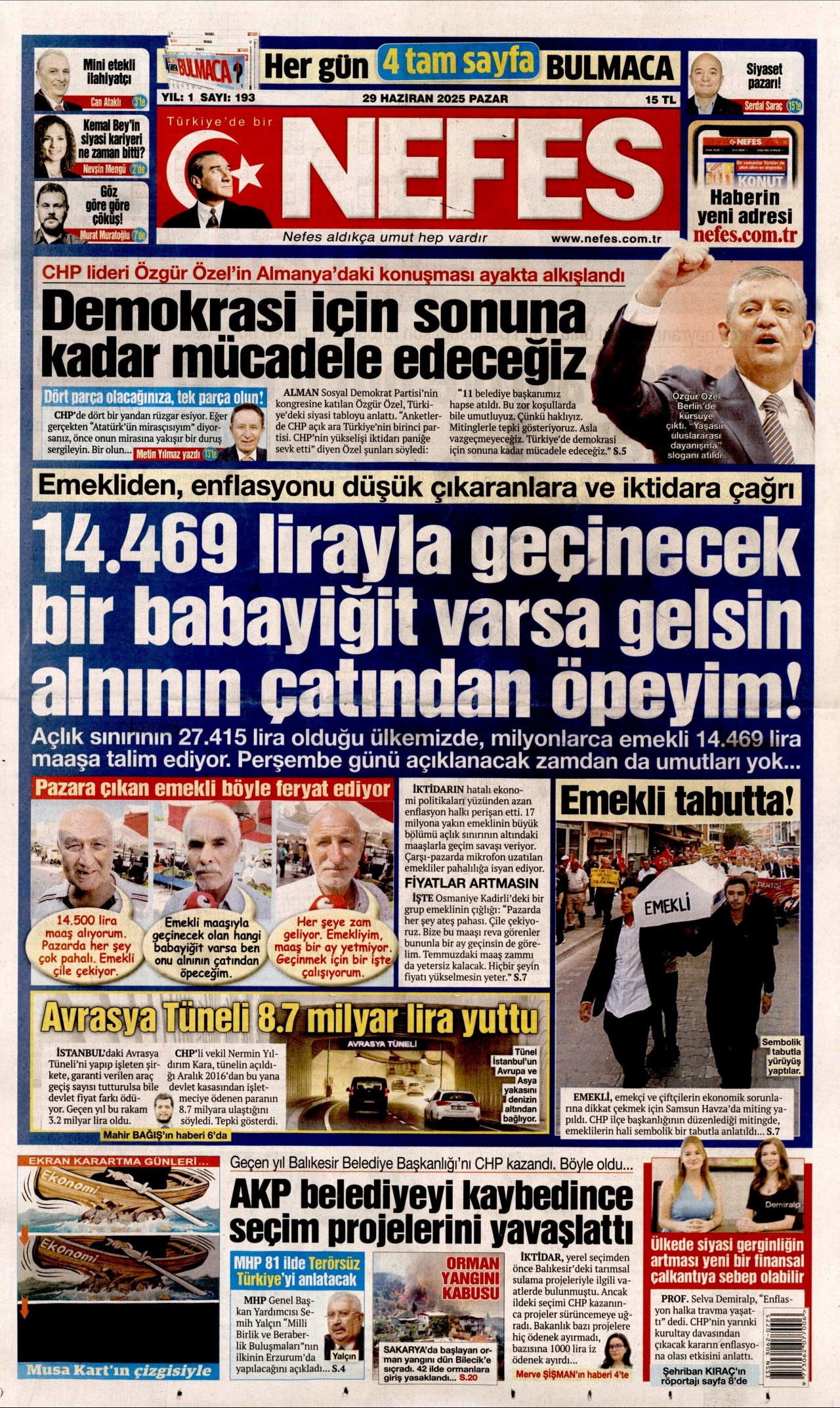 NEFES Gazete Manşeti