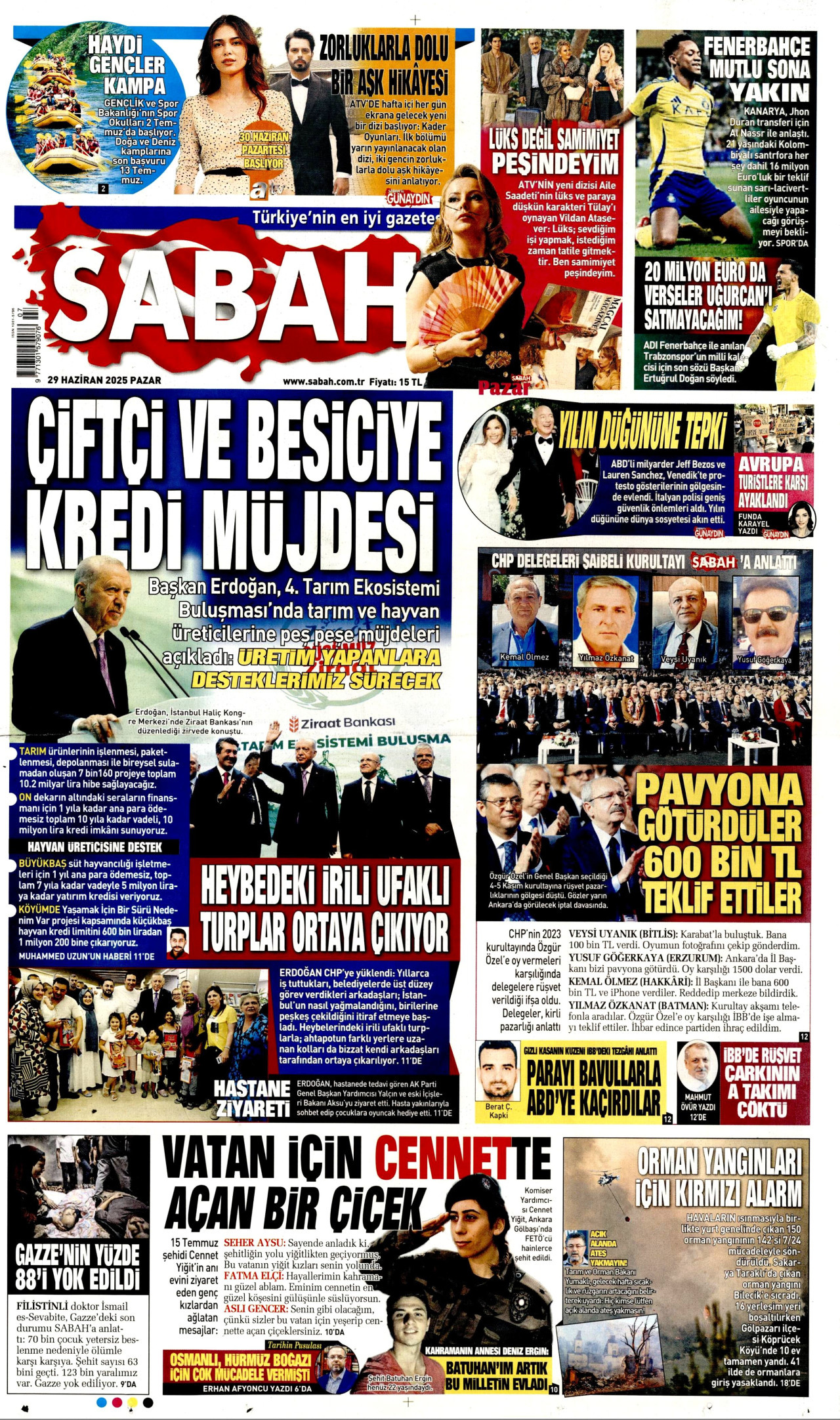 SABAH Gazete Manşeti
