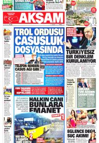 AKŞAM Gazete Manşeti
