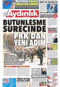 AYDINLIK GAZETESİ Gazete Manşeti