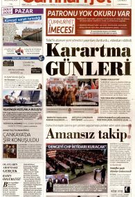 CUMHURİYET Gazete Manşeti