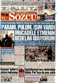 SÖZCÜ Gazete Manşeti