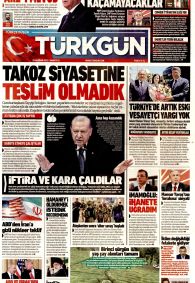 TÜRKGÜN Gazete Manşeti