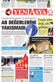 Yeni Asya Gazetesi Gazete Manşeti