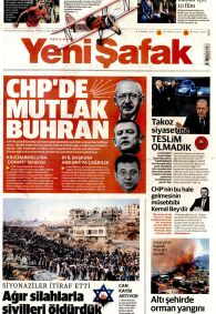 YENİ ŞAFAK Gazete Manşeti